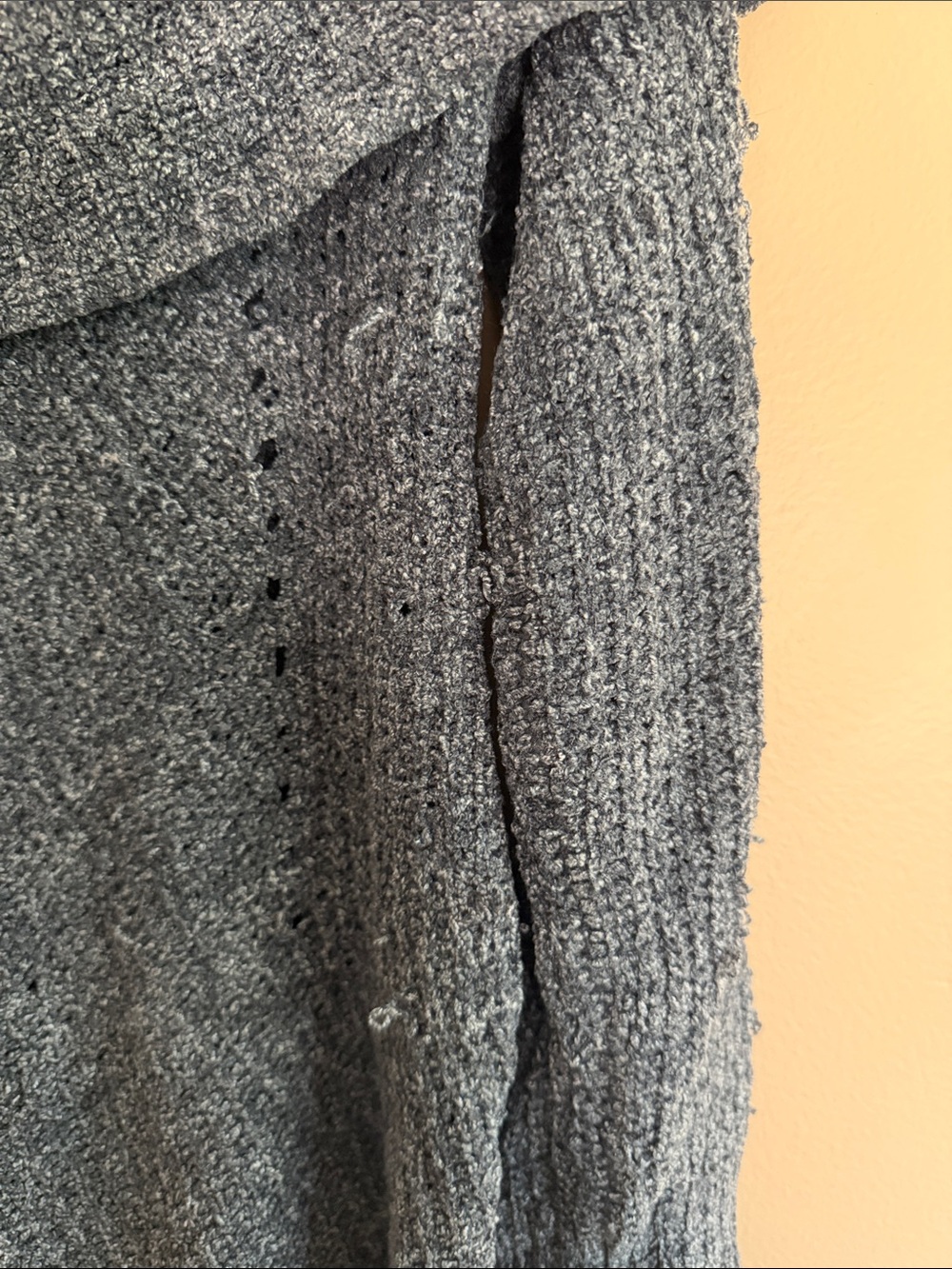 Moth Charcoal Off-the-Shoulder Ribbed Sweater - Picture 7 of 8
